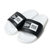 NEW ERA シャワーサンダル ボックスロゴ ブラック/ホワイト 14751651画像