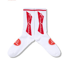 COOKMAN Rib Crew Socks Beer Tie 233-62915画像