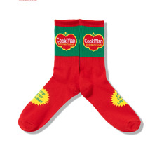 COOKMAN Rib Crew SocksTomato 233-62914画像