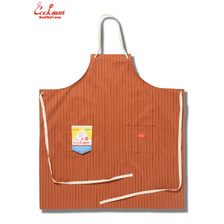 COOKMAN Long Apron Herringbone Stripe Brick 233-61936画像