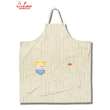 COOKMAN Long Apron Herringbone Stripe Cream 233-61934画像