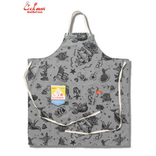 COOKMAN Long Apron Old Tattoo Gray 233-61933画像