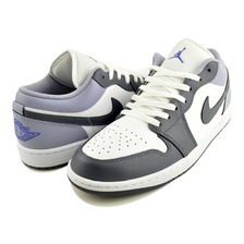 NIKE AIR JORDAN 1 LOW wht/indigo haze 553558-145画像