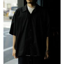 INTERIM HICOUNT TYPEWRITER DEADSTOCK FABRIC HYPER BIG S/S OPEN COLLAR SHIRT IT26S179画像