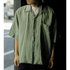 INTERIM RAMIE SHEER LAWN HYPER BIG S/S OPEN COLLAR SHIRT IT26S173画像