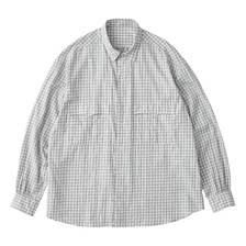 PORTER CLASSIC ROLL UP HEATHER GINGHAM CHECK SHIRT (GIZA 120/2) PC-016-3968画像