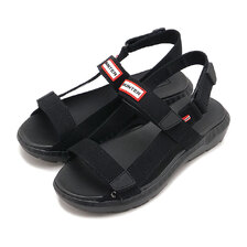 HUNTER UNISEX EASY WEBBING STRAP SANDAL BLACK UFF7136CAA画像