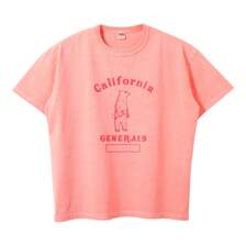 BARNS Pigment Dye "G.O.A.T." S/S Print T-shirt California Bear BR-26153画像