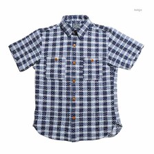 STUDIO D'ARTISAN インディゴ野良着半袖シャツ 5738画像
