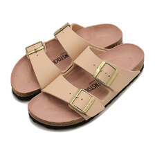 BIRKENSTOCK ARIZONA NARROW NEW-BEIGE/PINK-CLAY | BIRKO-FLOR 1031525画像
