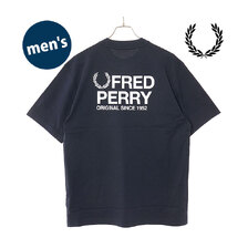 FRED PERRY BACK PRINT FRED PERRY TEXT T-SHIRT M2475画像