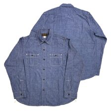 FREEWHEELERS &ldquo;Neal&rdquo; SHIRT Vintage Style Indigo Chambray 2613001画像