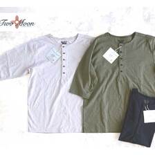 Two Moon no.20277 Half sleeve henley neck tee画像