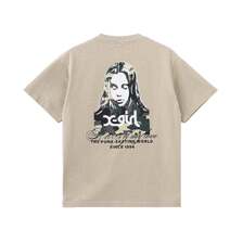 X-girl HIBISCUS CAMOUFLAGE FACE S/S TEE 105262011030画像