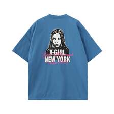 X-girl FACE AND SCRIPT MIX LOGO S/S BIG TEE DRESS 105262041010画像