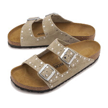 BIRKENSTOCK ARIZONA RIVET REGULAR TAUPE | SUEDE-LEATHER 1029361画像