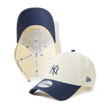 NEW ERA 9FORTY MLB ベージュ スウェットバンド ニューヨーク・ヤンキース クロームホワイト/ナイトシフトネイビー 14744846画像