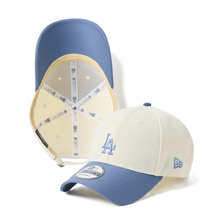 NEW ERA 9FORTY MLB ベージュ スウェットバンド ロサンゼルス・ドジャース クロームホワイト/スレート 14744855画像