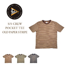 FELCO S/S CREW POCKET TEE OLD PAPER STRIPE画像