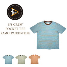FELCO S/S CREW POCKET TEE KAMOI PAPER STRIPE画像
