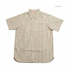 SUGAR CANE COTTON STRIPE S/S WORK SHIRT SC39730画像