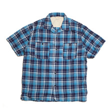 BURGUS PLUS Open Collar Check Shirt Short Sleeve BP26505画像