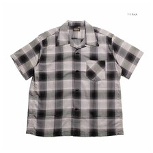 SUGAR CANE COTTON OMBRE CHECK S/S OPEN SHIRT SC39724画像