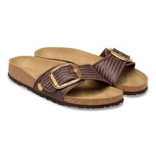 BIRKENSTOCK MADRID BIG BUCKLE RAFFIA NARROW CARAFE 1031419画像