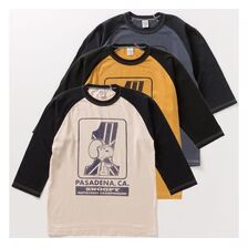 TOYS McCOY PEANUTS CROPPED RAGLAN TEE SNOOPY "MOTOCROSS CHAMPIONSHIP" TMC2631画像
