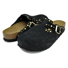 BIRKENSTOCK BOSTON RIVET BORDER(REGULAR FIT) BLACK 1030453画像