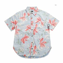 衣櫻 裏地使い サザンクロス素材 半袖レギュラーシャツ - 金魚 - SA1762画像