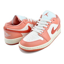 NIKE WMNS AIR JORDAN 1 LOW sail/medder root DC0774-180画像