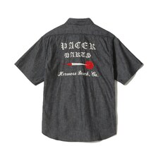 SUGAR CANE Lot No. SC39731 / CHAMBRAY WORK SHIRT with CHAIN EMBROIDERED画像