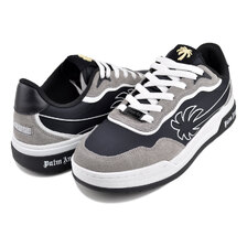 PALM ANGELS PALM TENNIS SNEAKERS BLACK GREY VS26LEA0021007画像