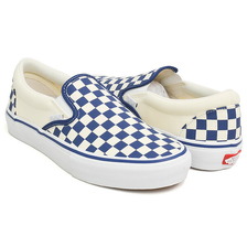 VANS SKATE SLIP-ON BLUE CHECKERBOARD VN000EG59Y0画像