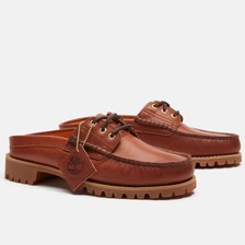 Timberland 3 EYE VIBRAM SOLE MULE RUST FULL GRAIN A6ETDEM6画像