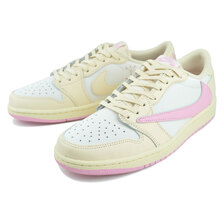 NIKE AIR JORDAN 1 LOW OG SP TRAVIS SCOTT muslin/shy pink-sail IQ7604-100画像