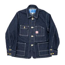 Workers Deluxe Railroad Jacket 12 oz, Grey Back Indigo Herringbone画像