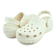 crocs CLASSIC PLATFORM BLOOM CLOG SUMMIT WHITE 213447-2MD画像