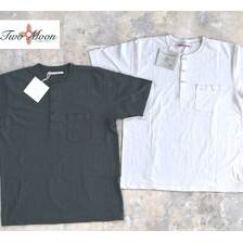 Two Moon no.26344 Henry neck Pocket T-shirt画像