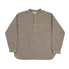 FULLCOUNT 4900G Herringbone Pencil Stripe Stand Collar Shirt画像