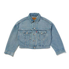 Levi's LOOSE CROP TRUCKER LIGHT BLUE 0089L-0004/0089L0004画像