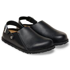 BIRKENSTOCK LUTRY PREMIUM NATURAL LEATHER NARROW BLACK 1031269画像