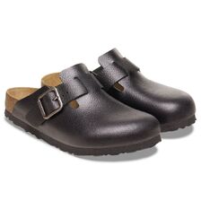 BIRKENSTOCK BOSTON WIRE BUCKLE NATURAL LEATHER REGULAR BLACK 1030691画像
