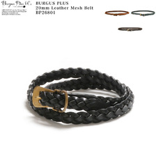 BURGUS PLUS 20mm Leather Mesh Belt BP26801画像