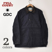 FULLCOUNT &times; GDC Leather Collar Denim Chore Jacket 9.5oz GFC2001画像