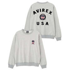 AVIREX SIGNATURE VARSITY LOGO CREWNECK SWEAT 7836932001画像