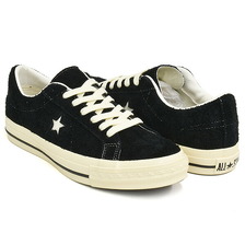 CONVERSE ONE STAR AGED SUEDE AG BLACK 33703200画像