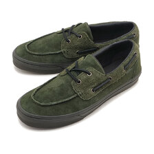 VANS 2-Eyelet Boat Shoe HAIRY-SUEDE-OBSIDIAN-FERN VN000Z96FRN画像