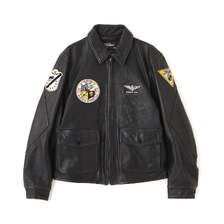 AVIREX NAVAL COLLECTION M-421A LEATHER JACKET 7836250015画像